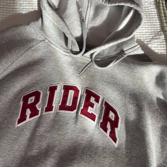 Rider University Sweatshirt- Gray Hoodie - Picture 3 of 4